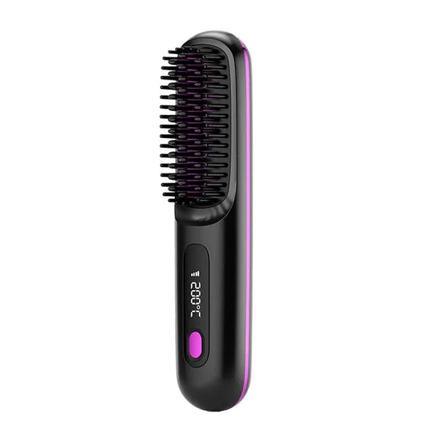 DermaSoul Tragbare Bürste – Glätten, Locken, Trocknen